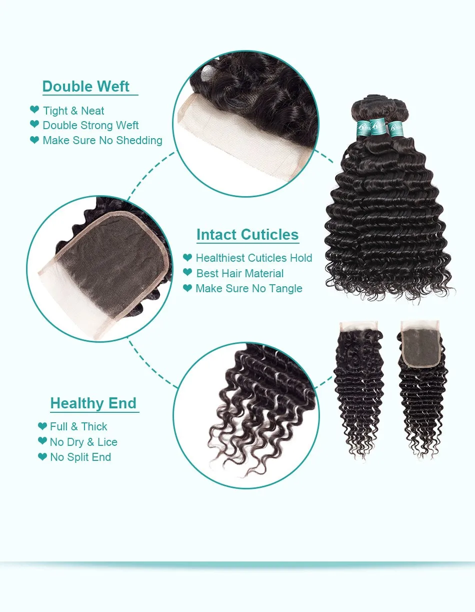 deep wave hair weave bundles with closure--3+4_07