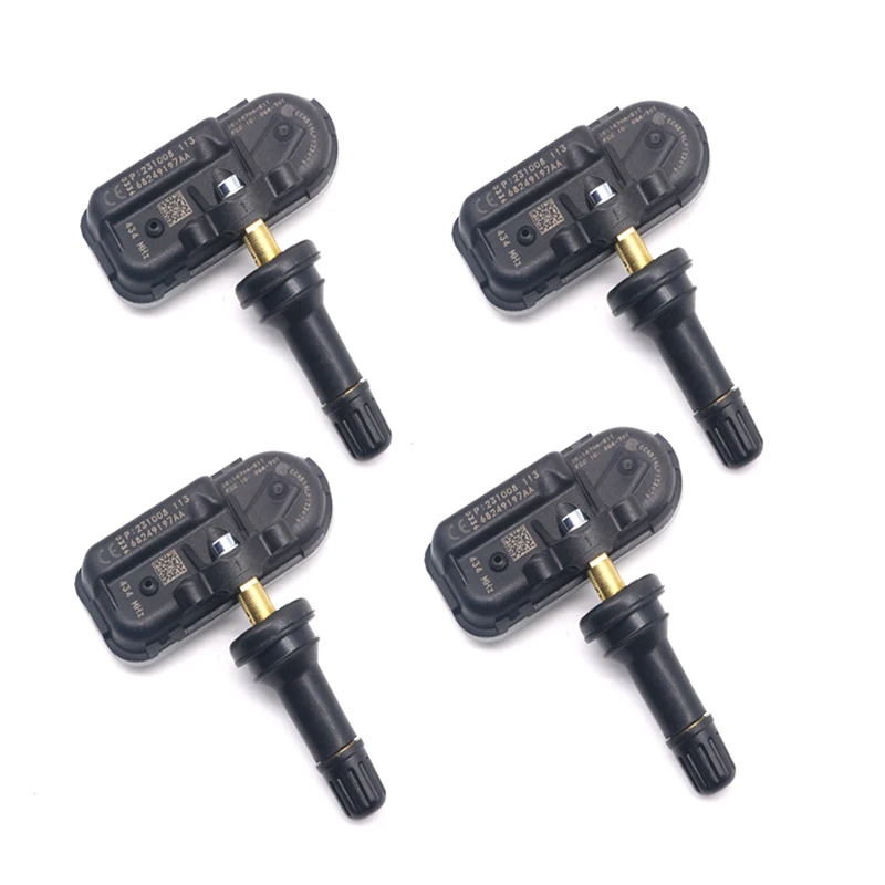 

Автомобильный датчик давления в шинах 1/4 шт. TPMS 68249197AA 433 МГц для Dodge Ram, Jeep Cherokee, для Ram 1500