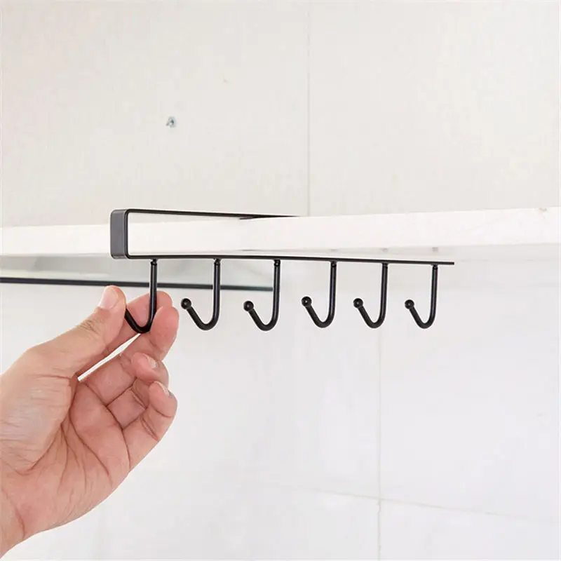 

Home Organization Practical Under Shelf Cup Mug Hangers Closet Storage Rack Cabinet Hook