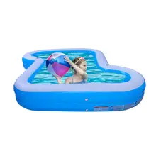 

Inflatable Family Lounge Pool Kiddie Water Fun Pool Wading Toy Suitable For Enjoying Water Fun At Home Backyard Or Courtyard