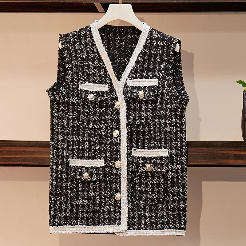 

Large Size Dress 2019 Autumn Clothing New Style Sleeveless Western Style Slimming Large GIRL'S Waistcoat Online Celebrity by Age
