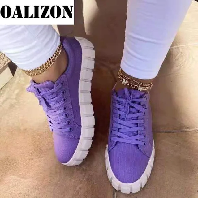 New Fashion Women Lace Up Casual Thick Bottom Flat Shallow Sneakes Sports Shoes Woman Lady Female Flats Running Trainers Shoes 1