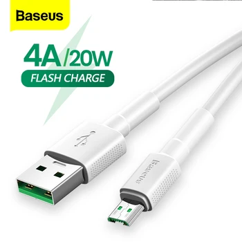 

Baseus 4A USB Micro Cable VOOC Flash Charge for Xiaomi Redmi Compatible 2A Fast Charge Microusb Cable For OPPO Samsung Cord 2m