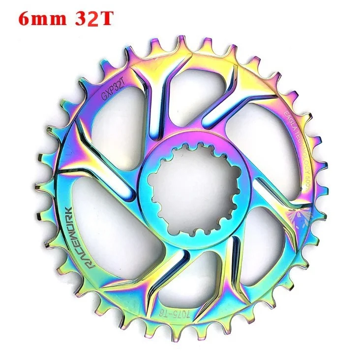 RACEWORK 6 мм GXP горный велосипед передняя Звездочка 32/34/36/38T для SRAM GXP GX Орел XX1 X9 модными принтами XO X01 шатун со звездочкой MTB велосипедная звездочка цепной передачи