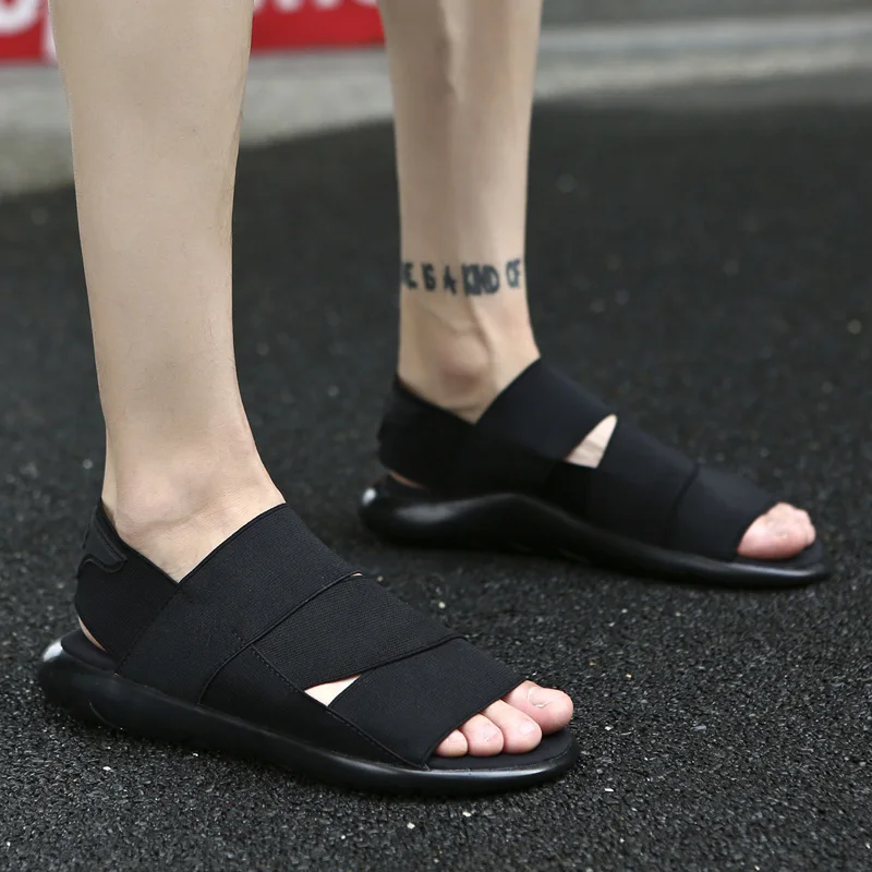 Summer Gladitor Sandals Men's Shoes Stretch Fabric Slip-on Camouflage Mens Open Toe Sandals Casual Flats Sandalia Masculin Summer Gladitor Sandals Men's Shoes Stretch Fabric Slip-on Camouflage Mens Open Toe Sandals Casual Flats Sandalia Masculin