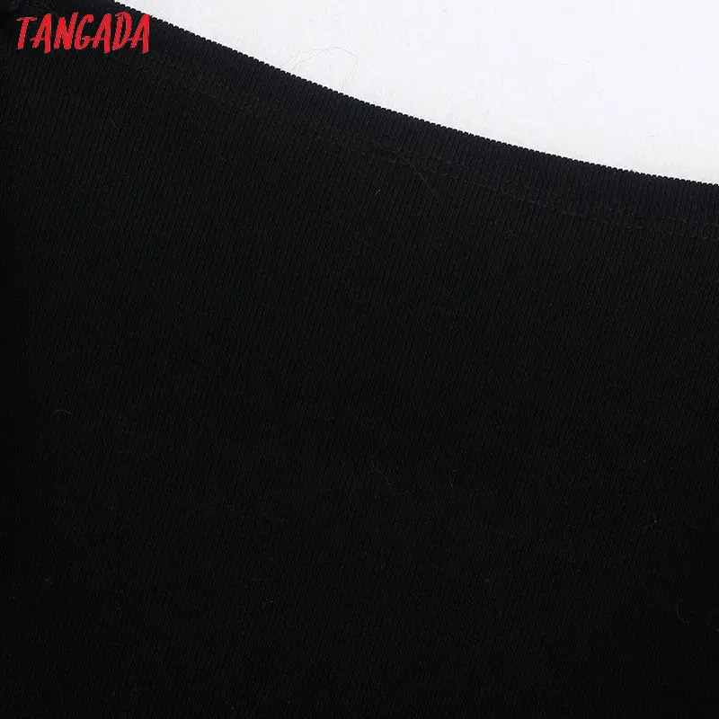 Tangada, Женская шикарная блузка в горошек, сетчатая, Лоскутная, с длинным рукавом, тянущиеся, черные рубашки, женские повседневные, шикарные, кроп-топы, blusas BE190