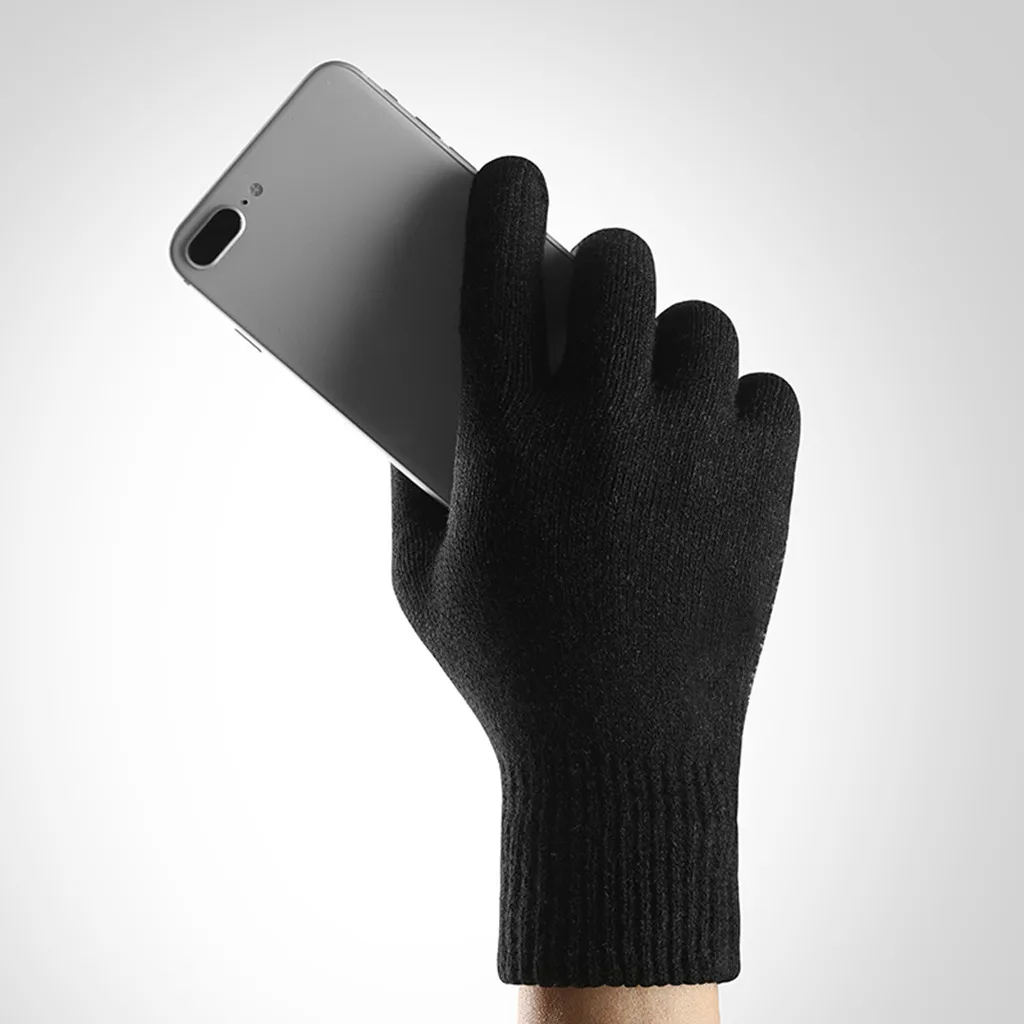 

MUQGEW Ski Gloves Knit Heated Gloves Soft Winter Men Women Unisex Texting Active For Smart Phone Screen Control snow gloves