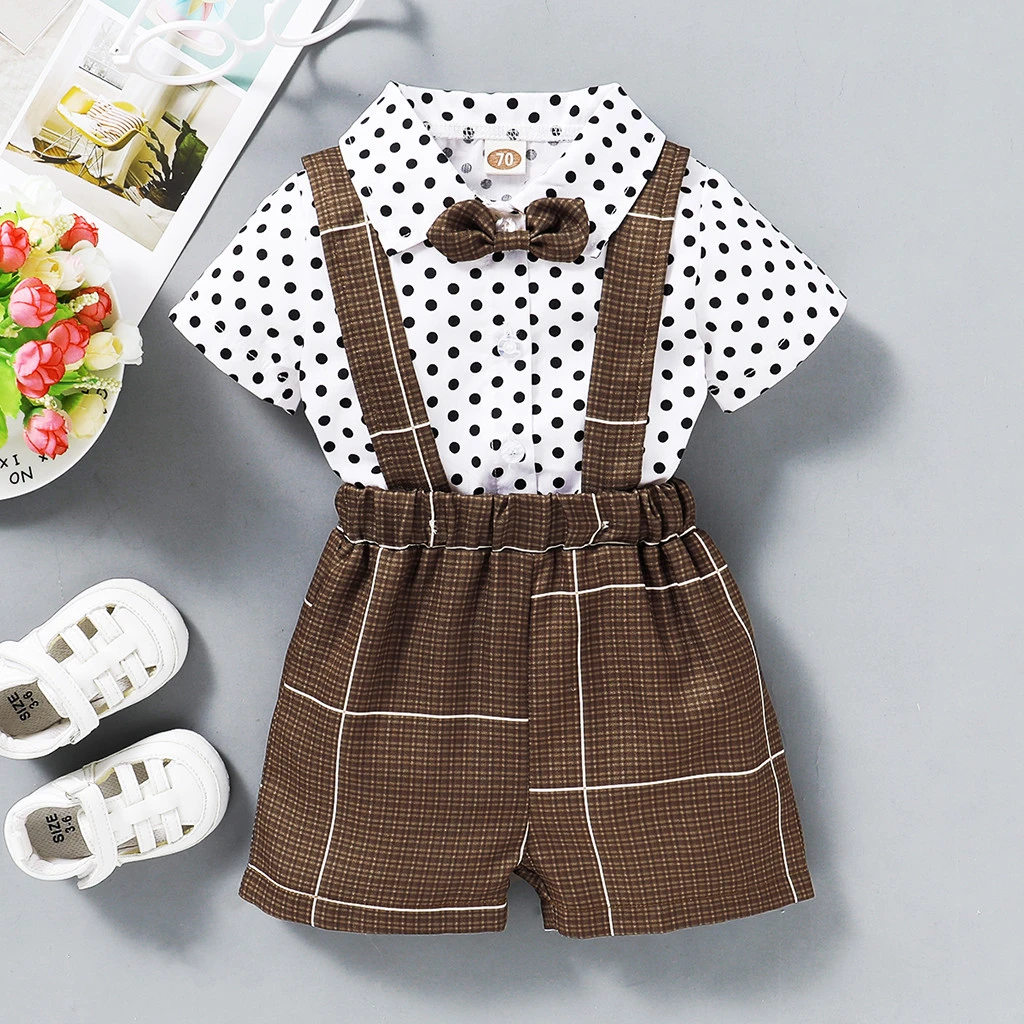 baby boy plaid overalls