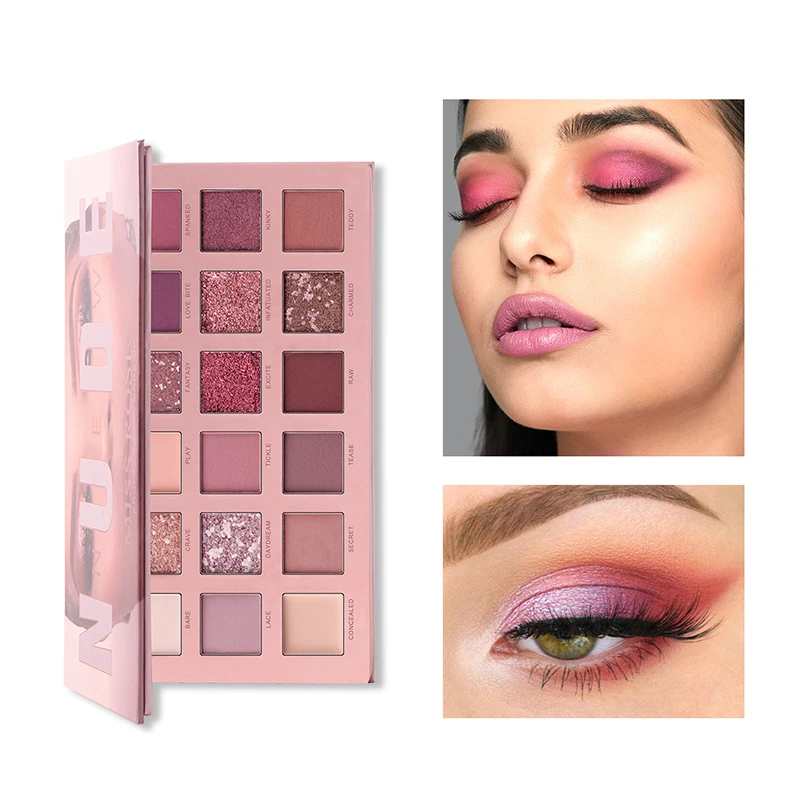

Aromas Nude Eye Shadow Palette 18 Color Eyeshadow Shimmer Matte Glitter Powder Waterproof Paleta De Sombra Makeup Pallete