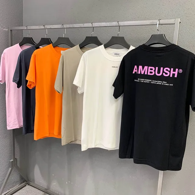 Hip Hop Ambush T Shirt Men Women 1:1 High Quality Casual Cotton Orange Reflective High Street Ambush T-shirt Top Tees 2