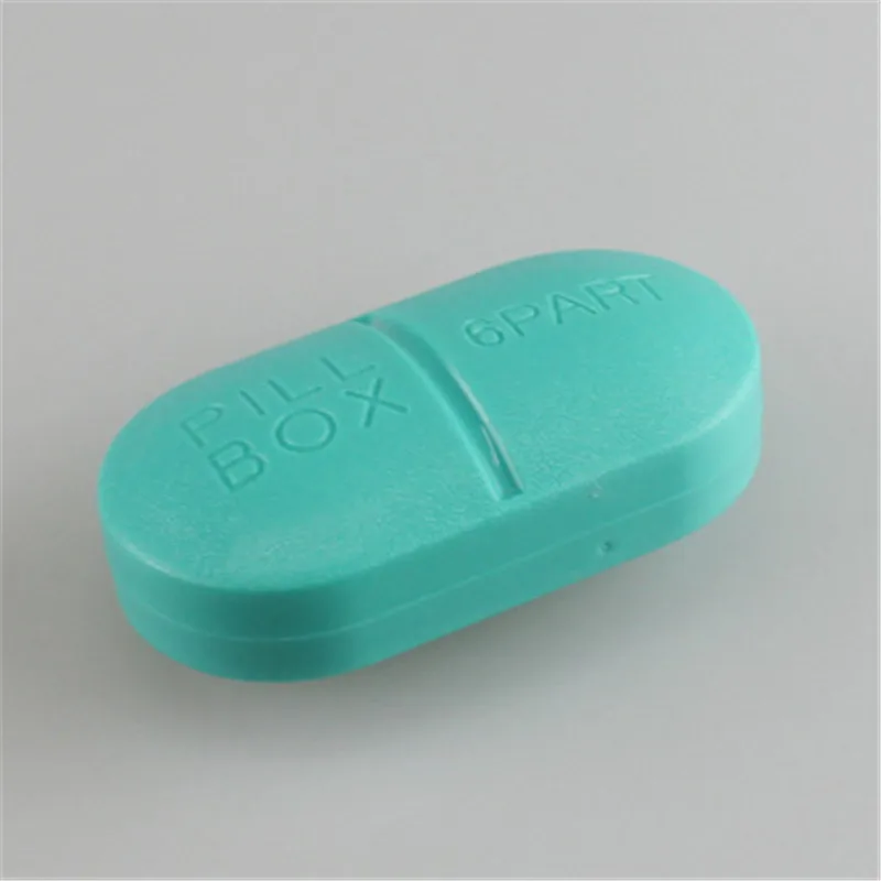 Мини пластиковая коробка для таблеток, Дорожный Чехол для лекарств, складной контейнер для хранения лекарств, держатель для таблеток, инструмент для ухода за здоровьем - Цвет: Cerulean Blue x1