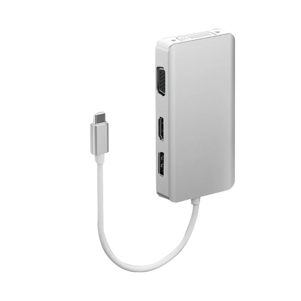 USB C концентратор USB C 3,1 к HDMI DP Displayport VGA DVI адаптер type C к HDMI VGA 1080p видео конвертер для Macbook