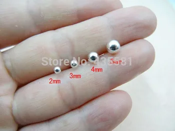 

100% Wholesale real. 925 sterling silver high Polish Paris ball stud earring Comfortable 2.5mm 3mm 4mm 5mm lead free GTLE94