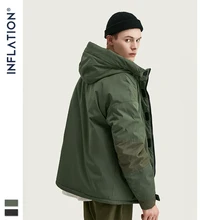 Новинка года. Однотонное Мужское пальто с капюшоном в стиле пэчворк. Уличное Толстое Зимнее пальто для мужчин в стиле хип-хоп. Парка с высоким воротником. 9754W