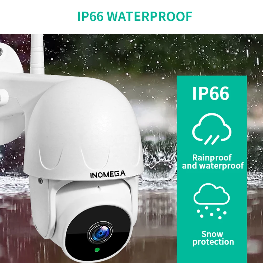 INQMEGA Cloud Wifi Camera Outdoor 2MP Auto-Tracking 1080P PTZ Speed Dome Camera ONVIF Wireless Camera Home Security IP Cam