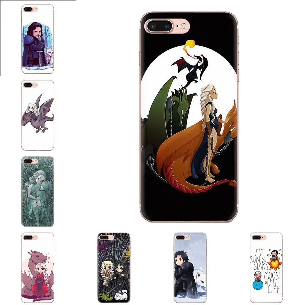 

For Apple iPhone 4 4S 5 5C 5S SE 6 6S 7 8 11 Plus Pro X XS Max XR Soft Mobile Pouch Cartoon Game Thrones