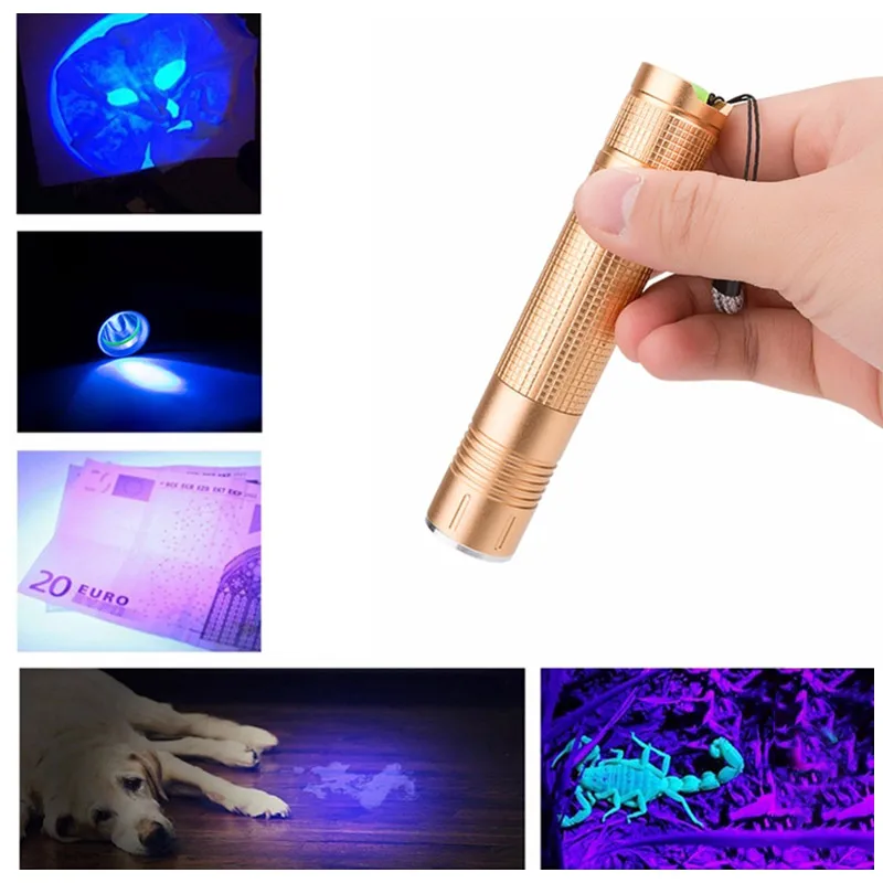 

BRELONG Purple 3W UV 365NM Flashlight LED Flashlight Torch Light For Gems / Jewelry Detection / Baby Animals / Scorpion Hunting