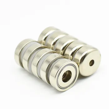 

Fixing Magnet Diameter 20 mm Mounting Lifting Magnetic Pots Countersunk Straight Hole Screw Strong Powerful NdFeB Fishing 4 pcs