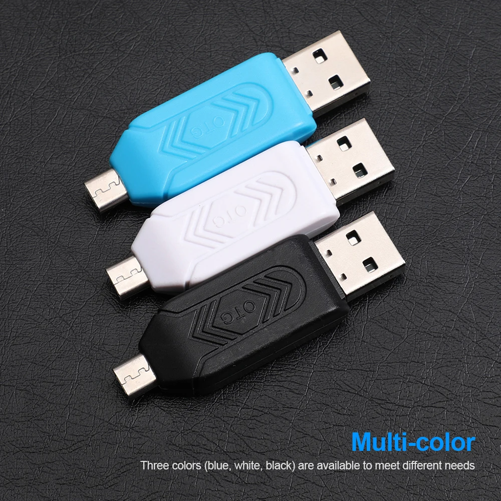 Micro USB 2 в 1 OTG кардридер Type-C3.0 Поддержка TF карта рекордер телефон карта памяти вращающийся кардридер синий