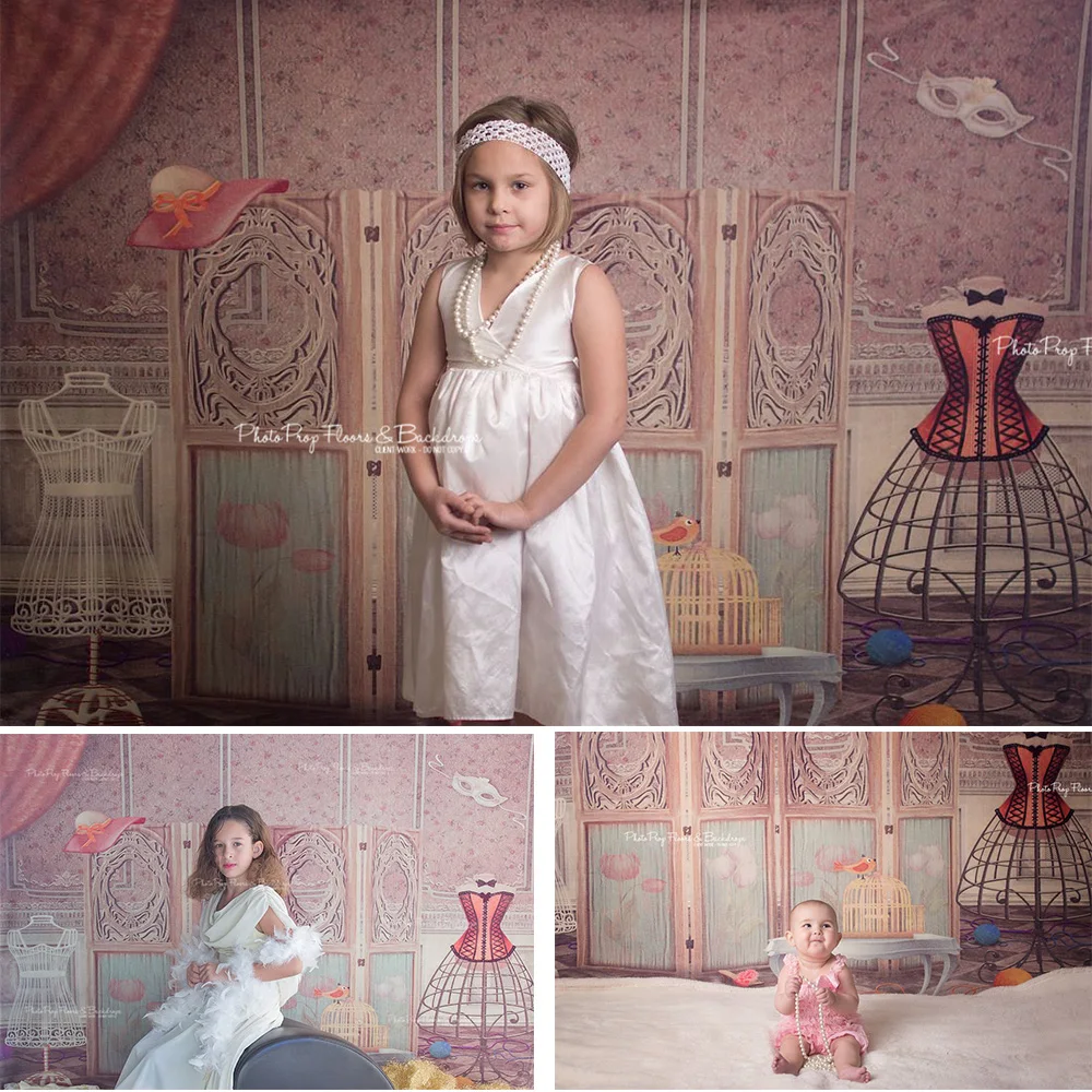 Фон для портретной фотосъемки новорожденных девочек день рождения