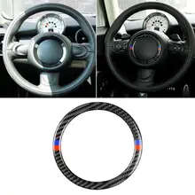 ABS углеродное волокно рулевое колесо кольцо наклейка крышка Накладка для Mini Cooper Clubman R55 R56 земляк R60 Paceman R61 2007-2013