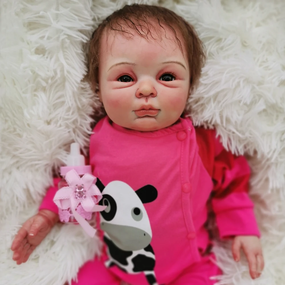 Бутик bebe reborn dolls 22 дюймов Супер реалистичная силиконовая кукла reborn baby doll новорожденные дети живые детали раскрашенные куклы reborn