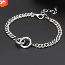 Настоящий 925 Серебряный браслет для женщин браслеты цепи 5 мм