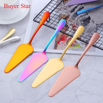 

9.25'' 304 Stainless Steel Cake Pizza cake Shovel Knife 9 Color Butter Knife Cake For Pie/Pizza/Cheese Serve Toolspatulas