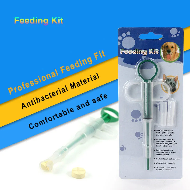 

1PC Pet Dog Cat Puppy Pills Dispenser Feeding Kit Given Medicine Control Rods Home Universal Pet Medicine Feeder