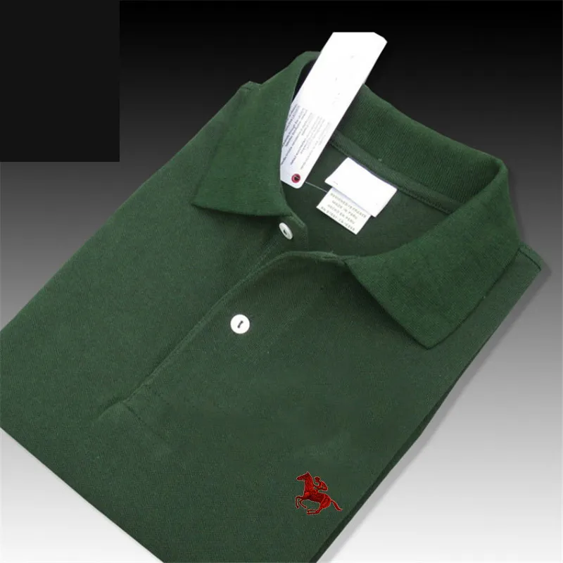 Высокое качество, поло с логотипом, цветная крокодиловая брендовая рубашка поло, повседневные рубашки поло, мужские рубашки поло с коротким рукавом, Новое поступление, топы, футболки - Цвет: Армейский зеленый