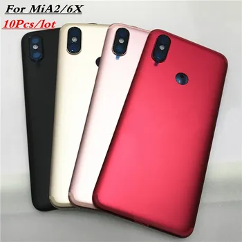 

10Pcs/lot for Xiaomi Mi A2 MiA2 Battery Back Cover Rear Housing Metal Door Mi 6X Camera Glass Lens +Side Key Repair Spare Parts