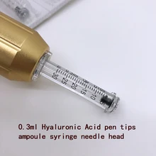 0,3 мл Гиалуроновая кислота ручка наконечники ампулы шприц игла головка для высокого давления распылитель гиалурон ручка мезо пистолет удаление морщин