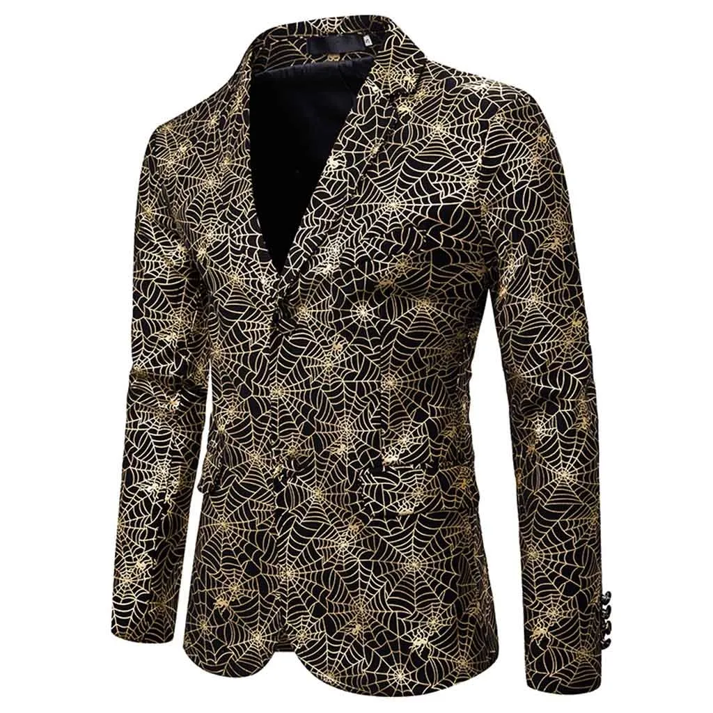 JAYCOSIN костюм куртки мужские Slim Fit Блейзер Slim Masculino бизнес повседневные мужские Стильный Блейзер сезон весна осень Золотое Тиснение пальто
