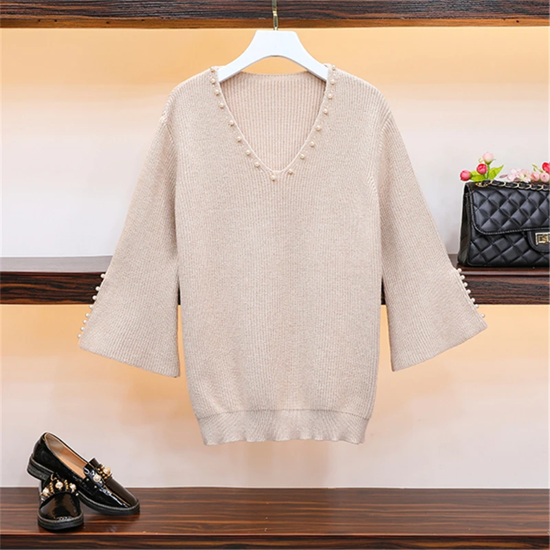 Большие размеры, Женский комплект из двух предметов, свитер, пуловер+ вязаная юбка, модный осенний и зимний модный комплект 5XL