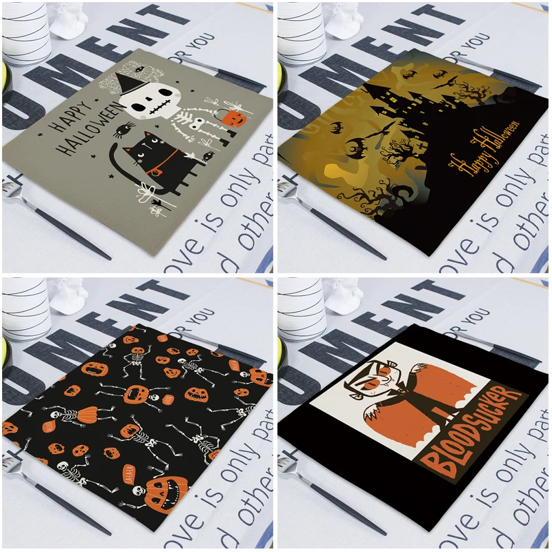 

Halloween Decoration Prop Pumpkin Horror Witch 42*32CM Table Decoration Kids Gift Halloween Table Mat Party Supplies Deco