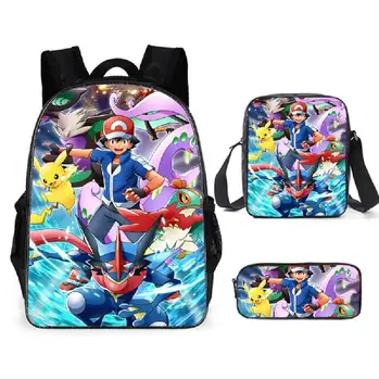 

Pokemon Backpack Umbreon Pikachu Charmander School Bags Anime Double Layer Laptop Backpack Children Boys Girls Mochilas