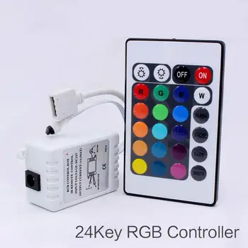 

Mini RGB Controller 24Keys LED RGB Controller DC12V IR Remote Controller for LED RGB Strip Lights