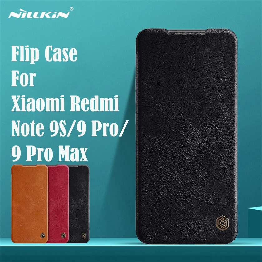 For Xiaomi Redmi Note 9S Note 9 Pro Max Flip Case Nillkin Qin Leather Flip Cover Card Pocket Case For Redmi Note9 Pro Phone Bags