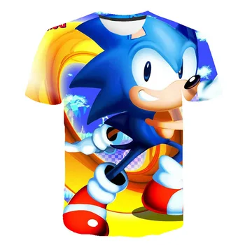 

Summer Cool sonic the hedgehog T-shirts 3D baby Boys Girl Supersonic sonic Mario Costume Children Kids Clothes boys Clothes