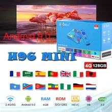 Brasil android9.0 tv box H96 mini H6 4GB 32GB 128GB 6K H.265 Wifi HD smart tv box media Player tv set top box h96 max Youtube