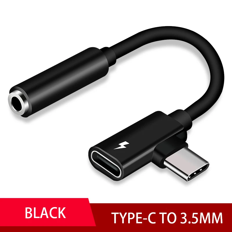 2 в 1 USB C аудио кабель Тип C до 3,5 мм разъем Aux Наушники вызов музыка зарядный адаптер для huawei для всех телефонов Android