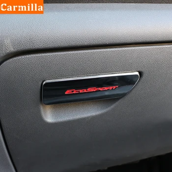 

Car Glove Box Armrest Handle Decoration Trim Storage Box Handles Cover Stickers for Ford Ecosport 2018 2019 2020 LHD Accessories