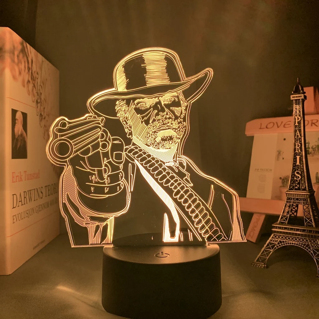 Игра Red Dead выкуп 2 подарок акриловая 3d лампа для игровой комнаты Декор Светильник