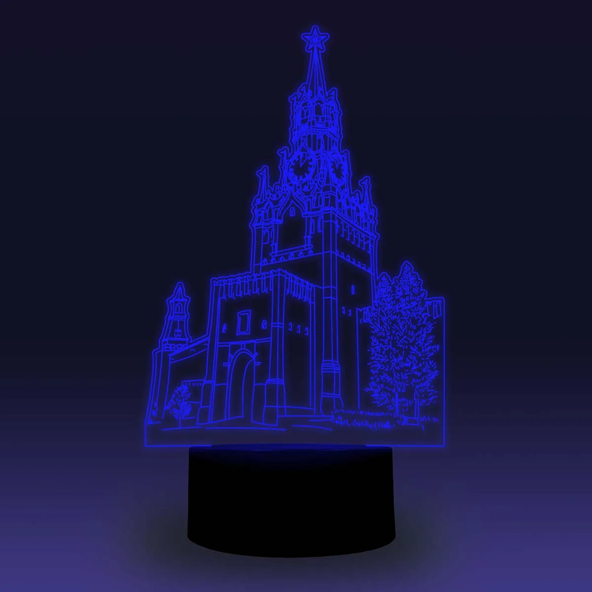 NiteApps 3D Москвой Кремлевский ночник настольная Иллюзия украшение лампа подарок на день рождения приложение/сенсорное управление