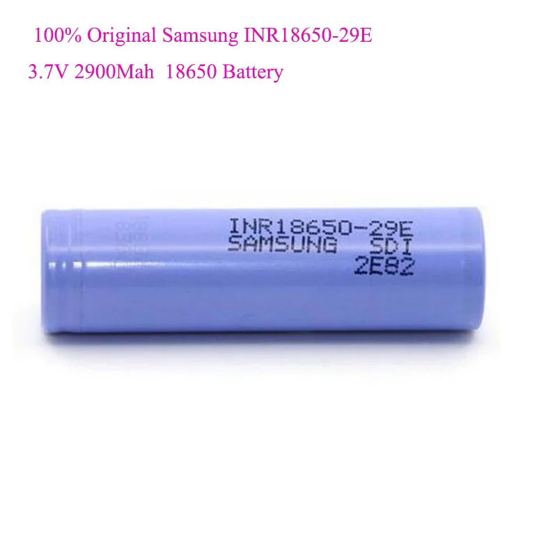 

INR18650-29E 3.7v 2900mah Rechargeable 18650 Lithium ion Battery for Ecig Power Tool Flashlight Ebike Samsung 18650 Battery