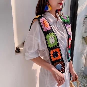 

Video will customize the manual hook is colored hollow out national wind outside color wool woven lace shawls scarf