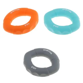 

3PCS Hand Gripper Silicone Grip Ring Finger Arms Strength Training Exerciser