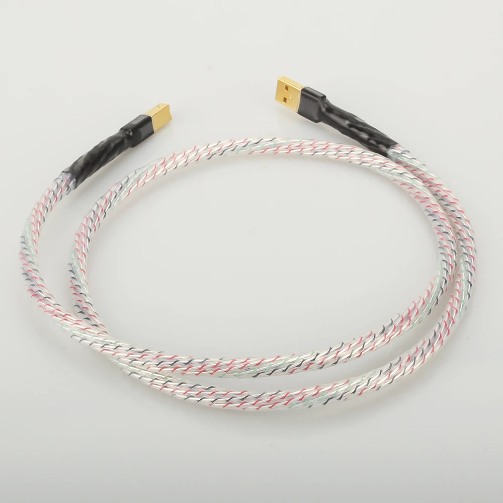 Nordost Valhalla топ-номинальный посеребренный+ щит USB кабель типа A к type B Hifi кабель для передачи данных для DAC