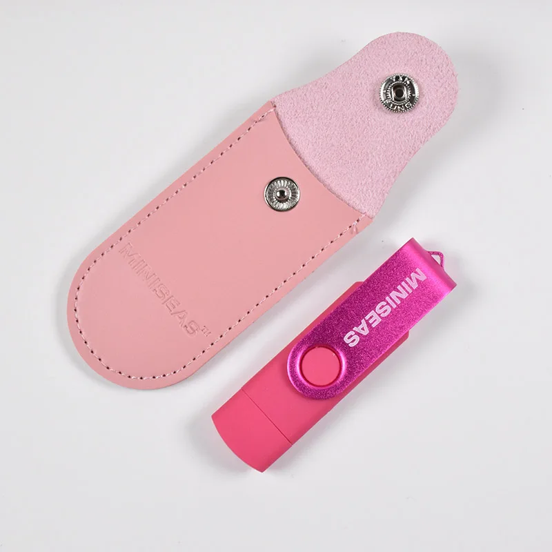pink with pink bag USB2.0 OTG 64GB привод USB флэшер внешний запоминающий стержень 32GB 16GB миниатюрный USB запоминающий стержень - Цвет: pink with pink bag