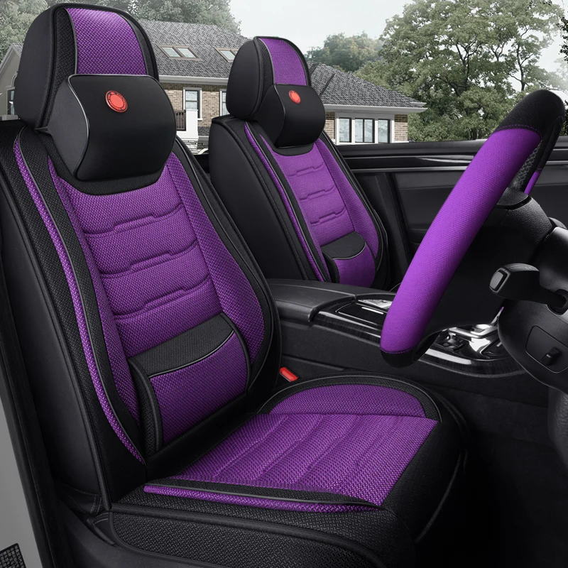 Full Coverage flax fiber car seat cover auto seats covers for Mitsubishi outlander sport outlander